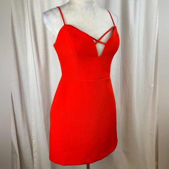 silence + noise by Anthropologie Bright Red Spaghetti-Strap Mini Dress - Picture 4 of 10